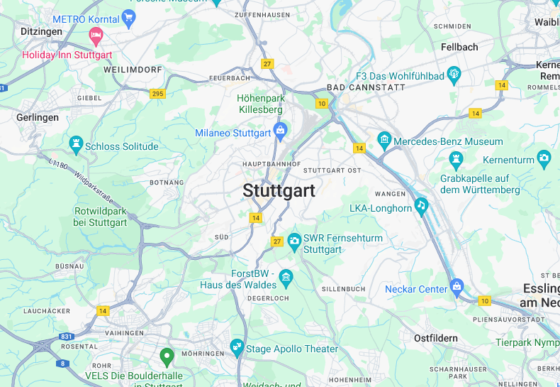 Karte von Stuttgart